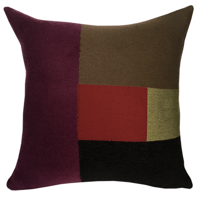 Coussin Carre Prune-Rose