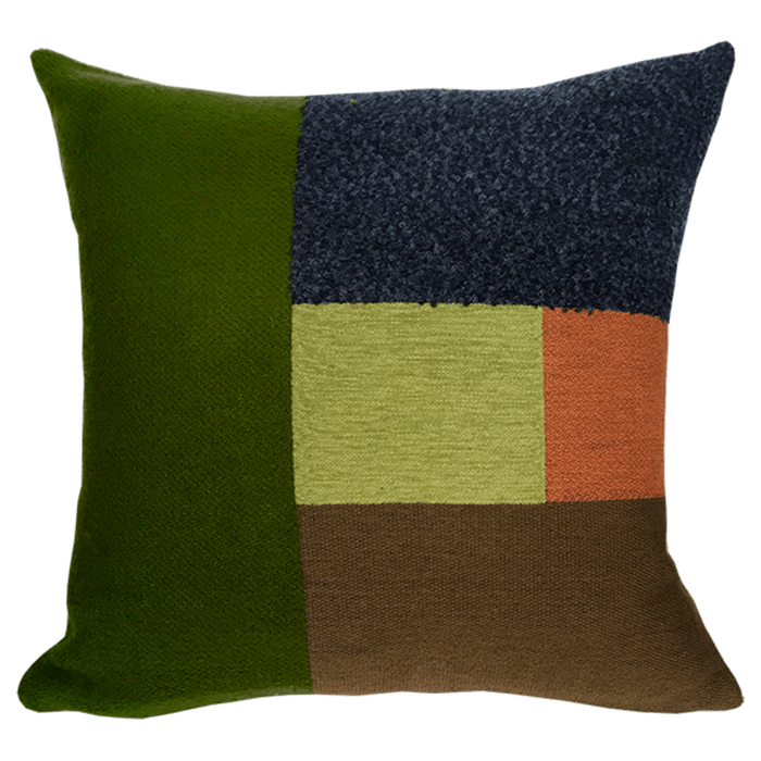 Coussin Carre Vert-Bleu