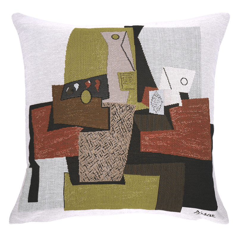 Coussin Bouteille et Paquet de Tabac Picasso — vue 1