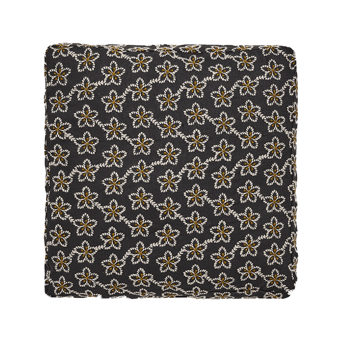 Coussin Fleur Noir