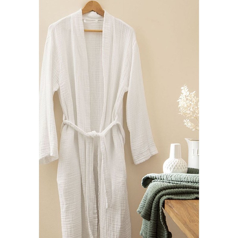 Robe de Chambre Bonheur Blanc — vue 3
