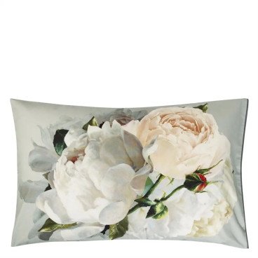 TAIE D'OREILLER PEONIA GRANDE ZINC
