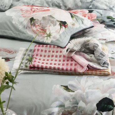 TAIE D'OREILLER PEONIA GRANDE ZINC-Designers Guild