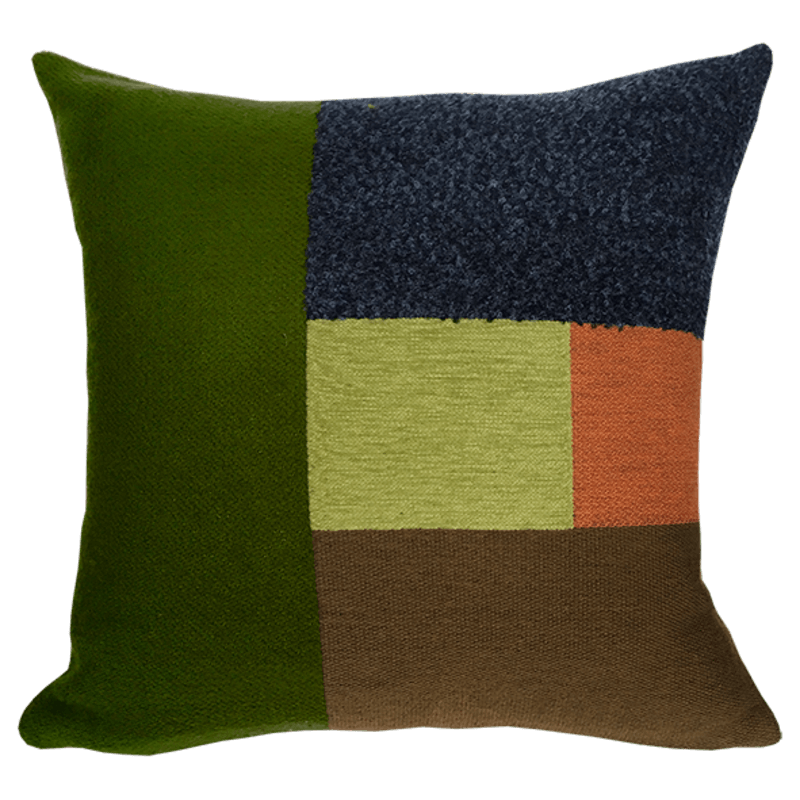 COUSSIN CARRE VERT-BLEU COUSSIN CARRE VERT-BLEU