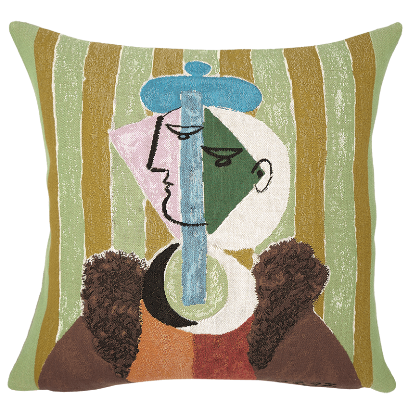 COUSSIN FEMMES AU BERET ET COL EN FOURRURE PICASSO