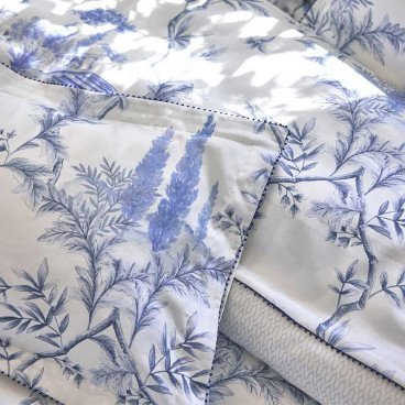 TAIE D'OREILLER LUBERON BLEU FAIENCE-ALEXANDRE THURP