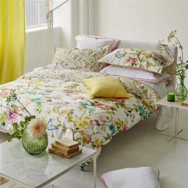 TAIE D'OREILLER FIORE D'AQUA PEONY-Designers Guild