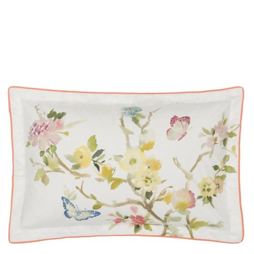 TAIE D'OREILLER FIORE D'AQUA PEONY-Designers Guild