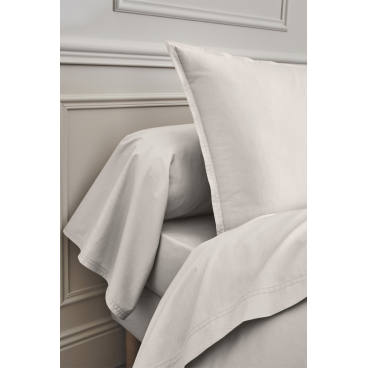 TAIE D'OREILLER PREMIERE GRIS PERLE
