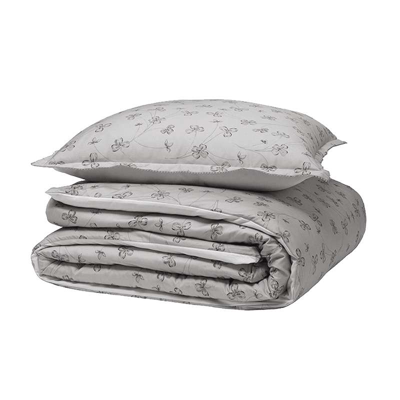 HOUSSE DE COUETTE QUATRE FEUILLES HERMINE