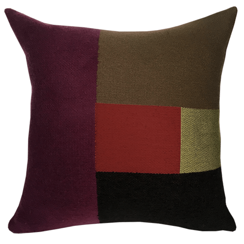 Coussin Carre Prune-Rose &mdash; vue 1