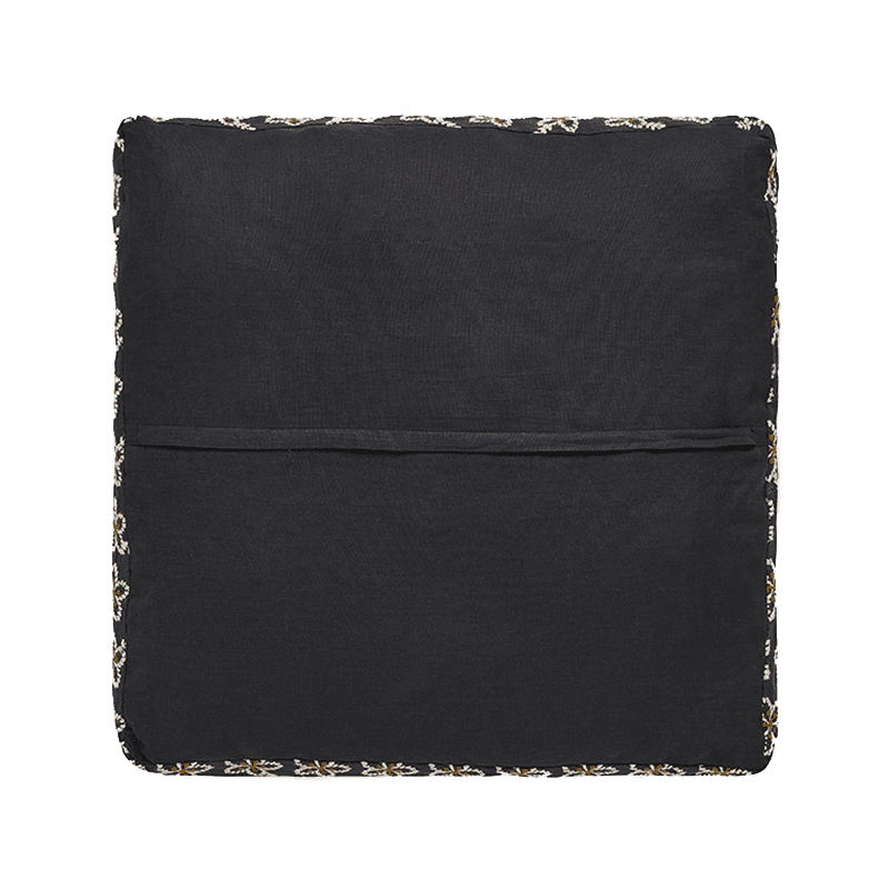 Coussin Fleur Noir &mdash; vue 4