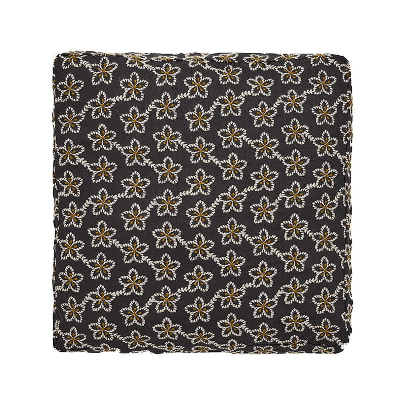 Coussin Fleur Noir &mdash; vue 1