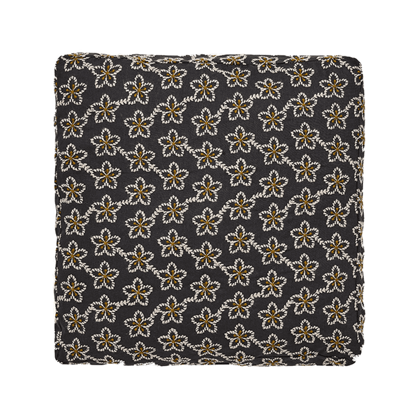 Coussin Fleur Noir
