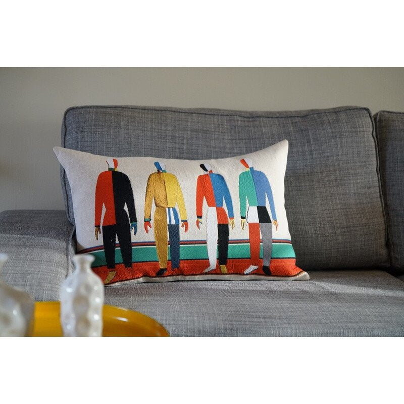 Coussin les Sportifs Malevitch &mdash; vue 2