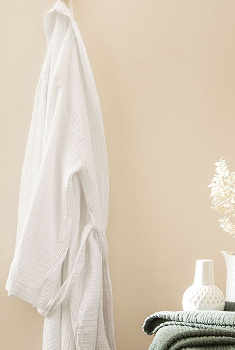 Robe de Chambre Bonheur Blanc &mdash; vue 4