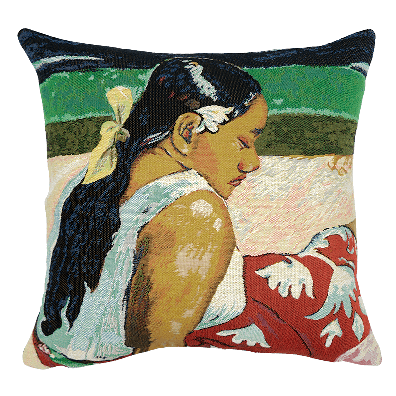 Coussin Femmes de Tahiti Gauguin &mdash; vue 1