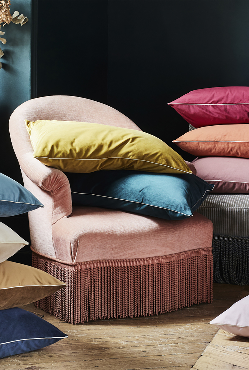 Coussin Gatsby Rose Indien &mdash; vue 2