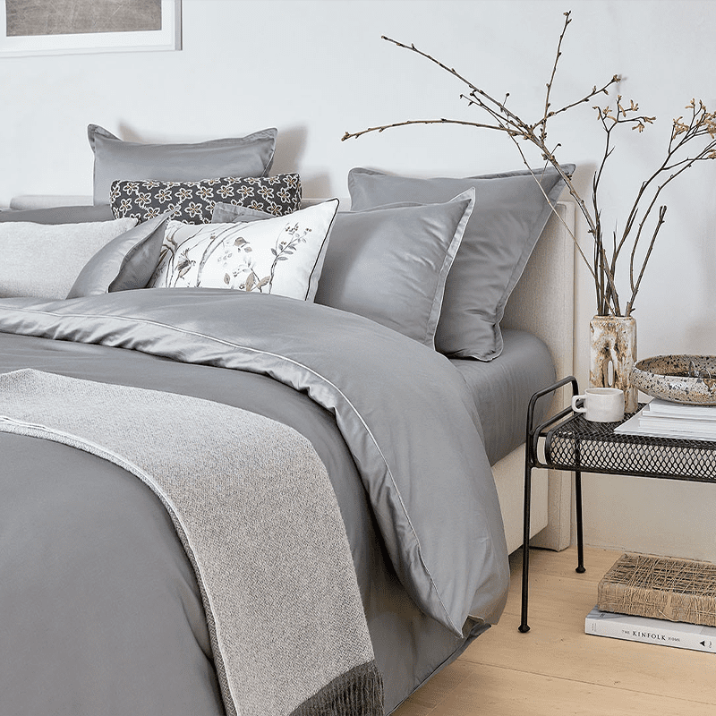 Drap Plat Teophile Gris Meteore &mdash; vue 2