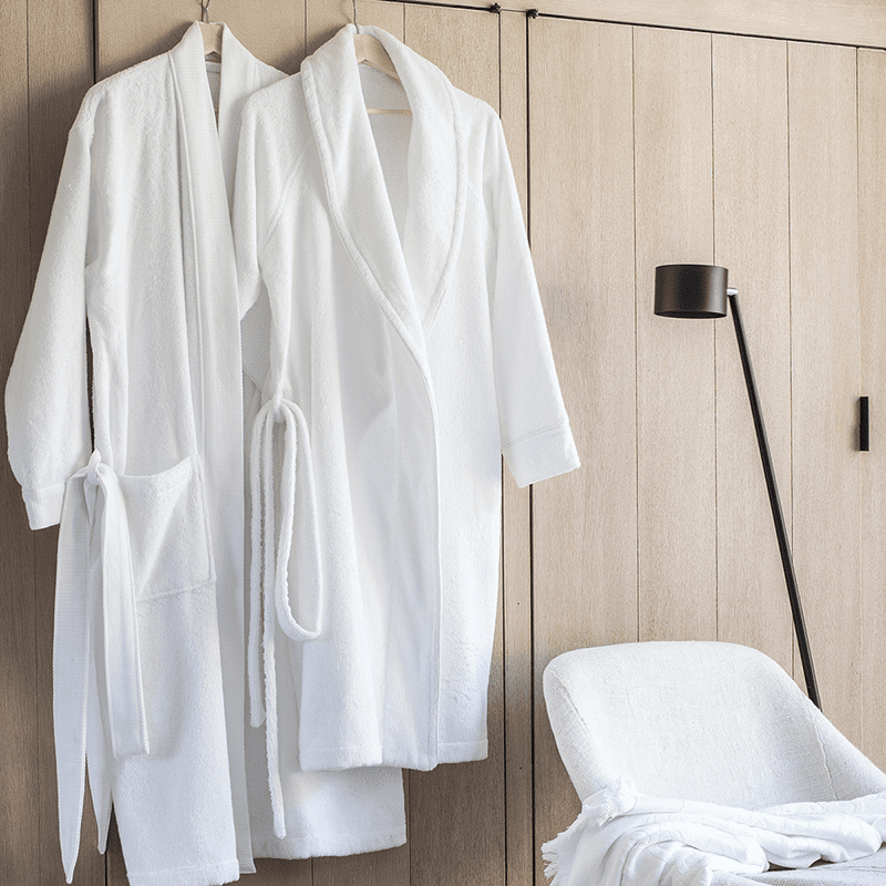 Peignoir Ess Cale Blanc &mdash; vue 2
