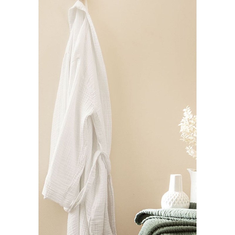 Robe de Chambre Bonheur Blanc &mdash; vue 4